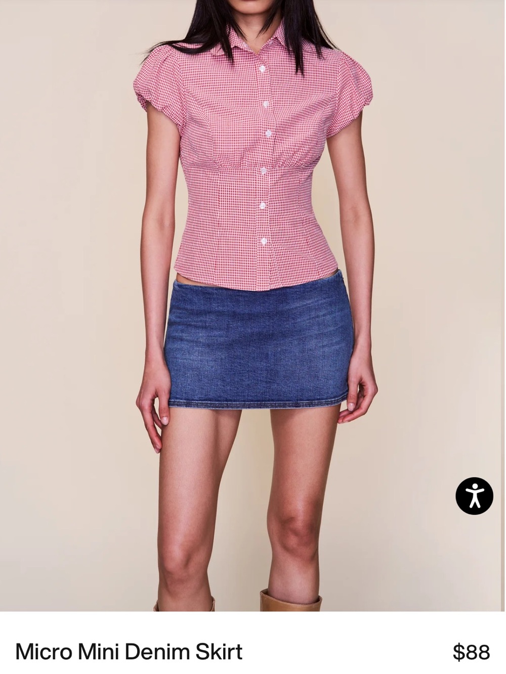 Danielle Guizio Blue Denim Mini Skirt